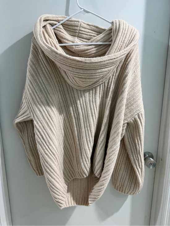OAK + FORT Sweaters - OAK + FORT Cream Ribbed Cowl Neck Sweater, size small